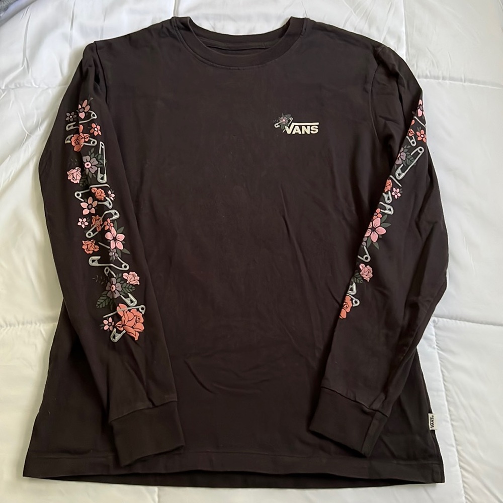 Vans Long Sleeve Floral and Clothes Pin 🧷 Design